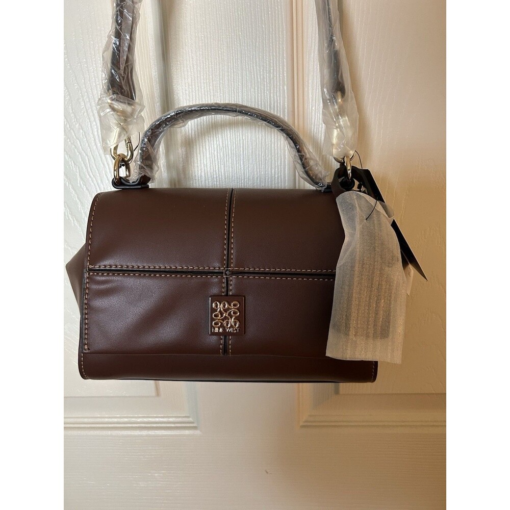 Nine West Paxtin Mahogany Crossbody Satchel Bag NWT Retails $99
